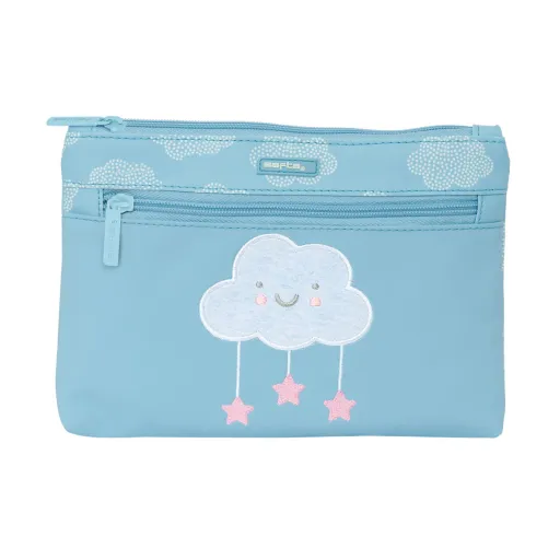 Bolsa Escolar Safta Nube Nuvens Azul 23 x 16 x 3 cm