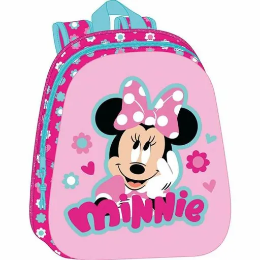 Mochila Escolar Minnie Mouse Cor de Rosa 27 x 33 x 10 cm