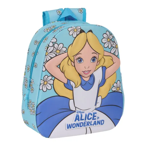 Mochila Infantil 3D Clásicos Disney Alice in Wonderland Azul Celeste 27 x 33 x 10 cm