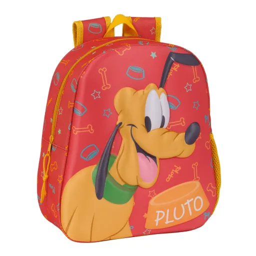 Mochila Infantil 3D Clásicos Disney Pluto Laranja 27 x 33 x 10 cm