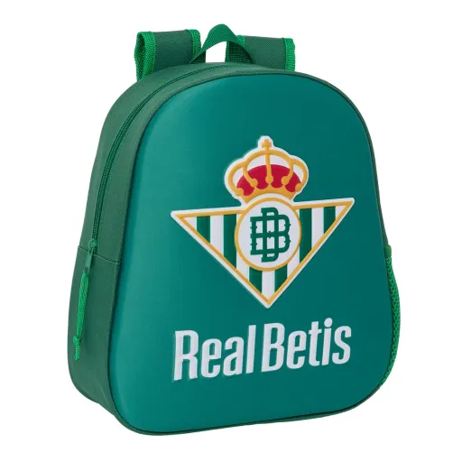 Mochila Escolar 3D Real Betis Balompié Verde 27 x 33 x 10 cm