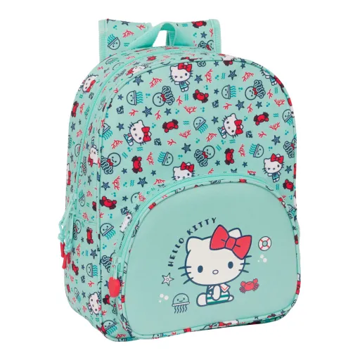 Mochila Escolar Hello Kitty Sea Lovers Turquesa 26 x 34 x 11 cm