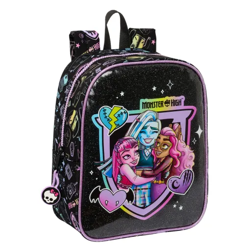 Mochila Infantil Monster High Preto 22 x 27 x 10 cm