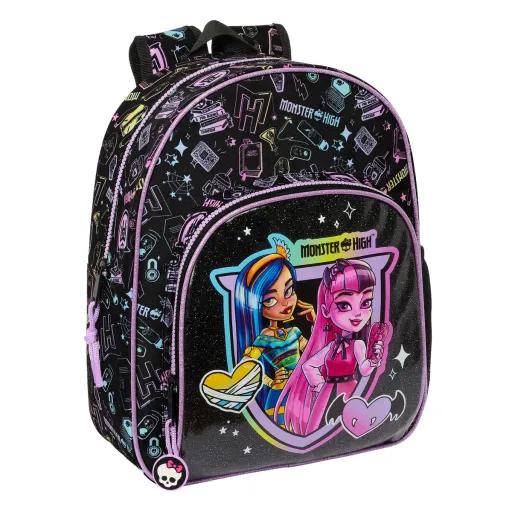 Mochila Infantil Monster High Preto 28 x 34 x 10 cm