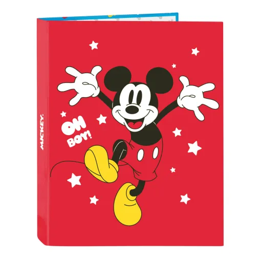 Pasta com Argolas Mickey Mouse Clubhouse Fantastic Azul Vermelho A4 26.5 x 33 x 4 cm