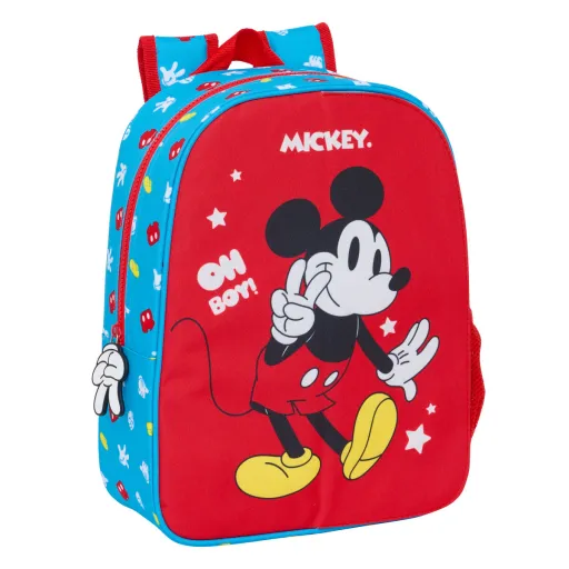 Mochila Escolar Mickey Mouse Clubhouse Fantastic Azul Vermelho 26 x 34 x 11 cm