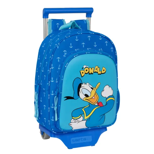 Mochila Escolar com Rodas Donald Azul 26 x 34 x 11 cm