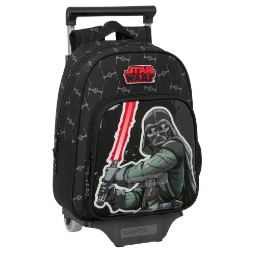 Mochila Escolar com Rodas Star Wars The Fighter Preto 27 x 33 x 10 cm