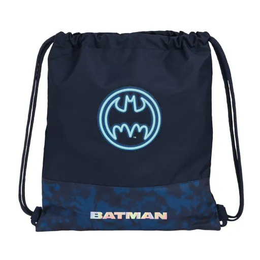 Saco Mochila com Cordas Batman Legendary Azul Marinho 35 x 40 x 1 cm