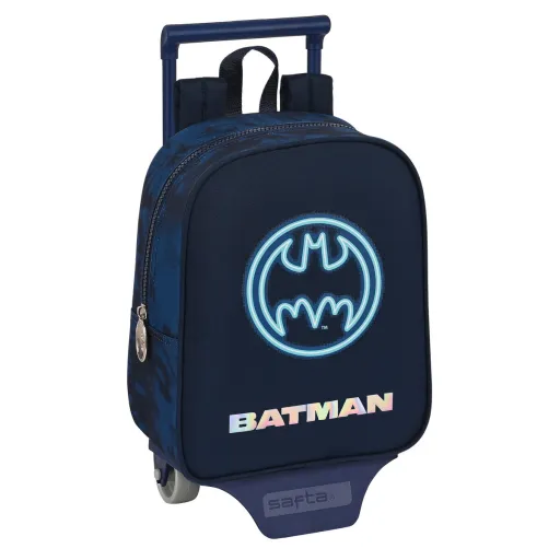 Mochila Escolar com Rodas Batman Legendary Azul Marinho 22 x 27 x 10 cm