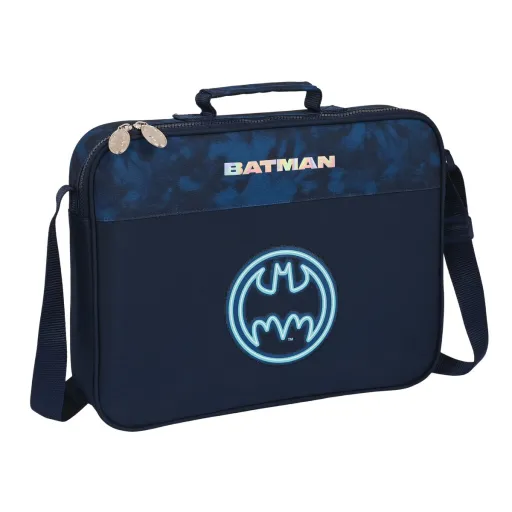 Pasta Escolar Batman Legendary Azul Marinho 38 x 28 x 6 cm