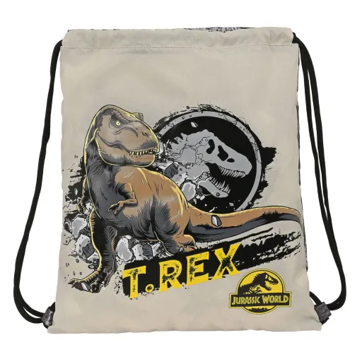 Saco Mochila com Cordas Jurassic World Warning Cinzento 35 x 40 x 1 cm