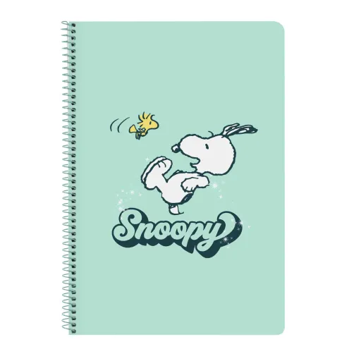 Caderno Snoopy Groovy Verde A4 80 Folhas