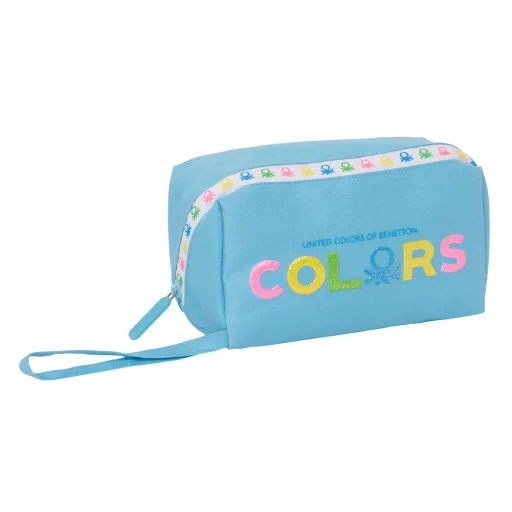 Bolsa Escolar Benetton Spring Azul Celeste 22 x 10 x 10 cm