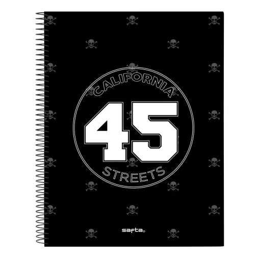 Caderno Safta California Preto A4 120 Folhas