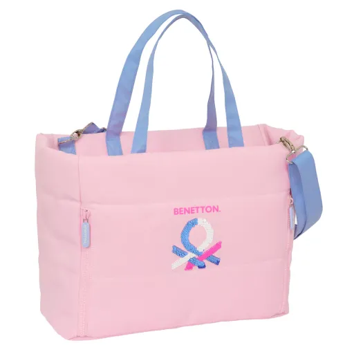 Bolsa Benetton Pink Cor de Rosa 40 x 31 x 17 cm