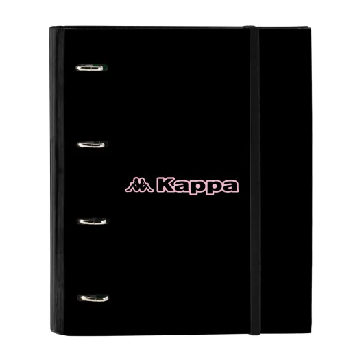 Pasta com Argolas Kappa Silver Pink Preto Cor de Rosa 27 x 32 x 3.5 cm