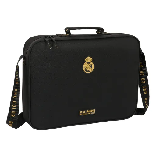 Pasta Escolar Real Madrid C.F. Preto 38 x 28 x 6 cm