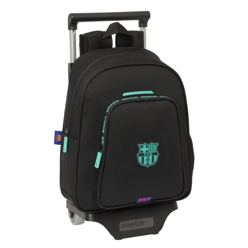 Mochila Escolar com Rodas F.C. Barcelona Preto 27 x 33 x 10 cm