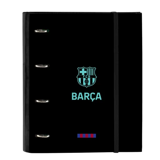 Pasta com Argolas F.C. Barcelona Preto 27 x 32 x 3.5 cm