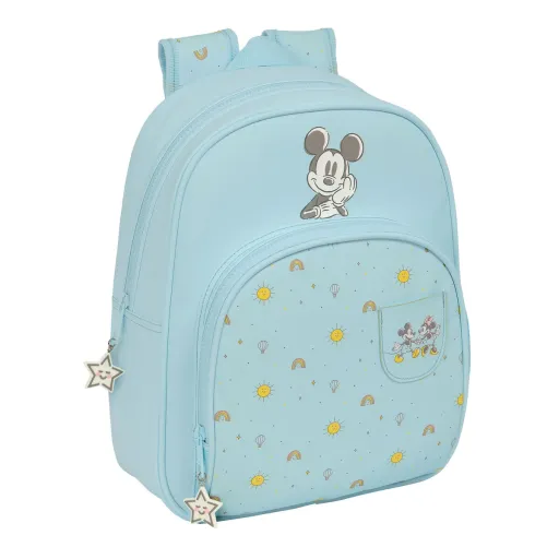 Mochila Escolar Mickey Mouse Clubhouse Baby Azul Claro 28 x 34 x 10 cm