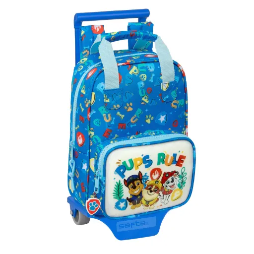 Mochila Escolar com Rodas The Paw Patrol Pups Rule Azul 20 x 28 x 8 cm