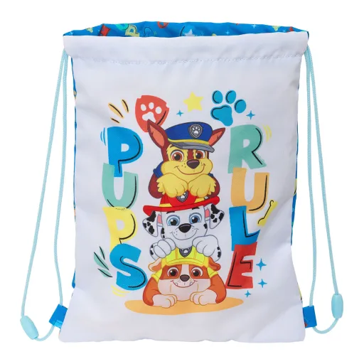 Saco Mochila com Cordas The Paw Patrol Pups Rule Azul 26 x 34 x 1 cm