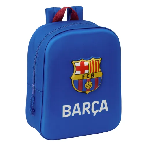 Mochila Escolar F.C. Barcelona Azul Marinho 22 x 27 x 10 cm 3D