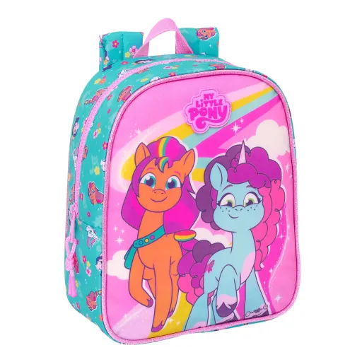 Mochila Escolar My Little Pony Magic Cor de Rosa Turquesa 22 x 27 x 10 cm