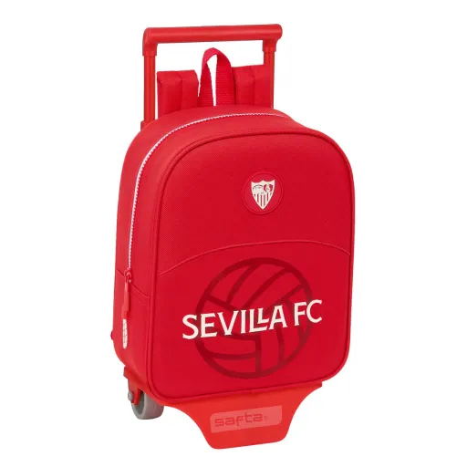 Mochila Escolar com Rodas Sevilla Fútbol Club Vermelho 22 x 27 x 10 cm