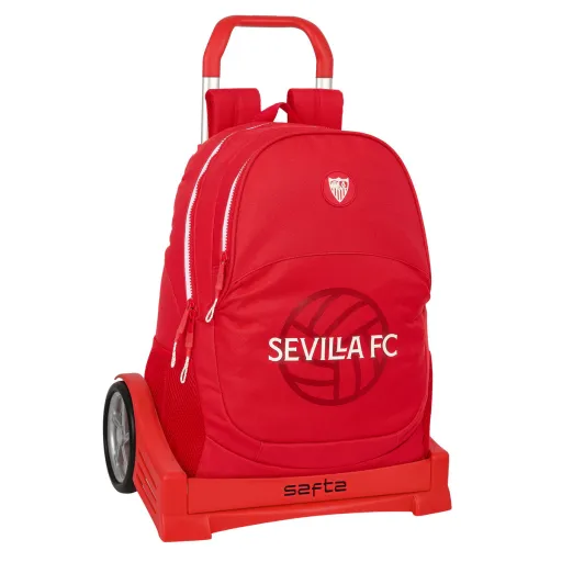 Mochila Escolar com Rodas Sevilla Fútbol Club Vermelho 32 x 44 x 16 cm