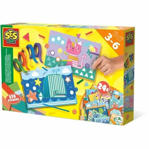 Jogo Educativo SES Creative I Learn to Paste And Recognize Shapes Multicolor