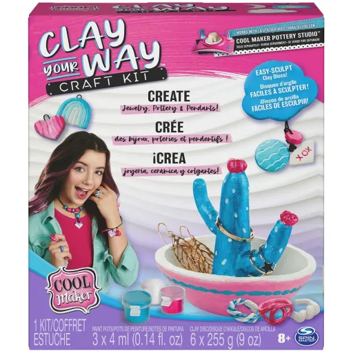 Kit Criação de Pulseiras e Colares Spin Master Clay Your Way Plástico