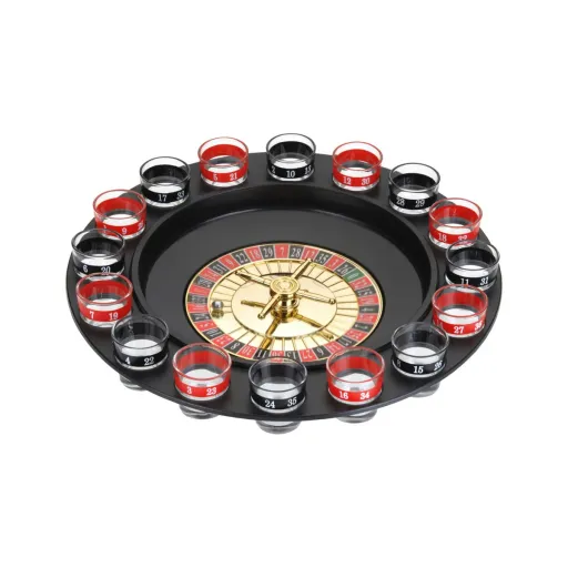 Jogo de Bebida Casino Roulette ‎90267 18 pcs Vidro