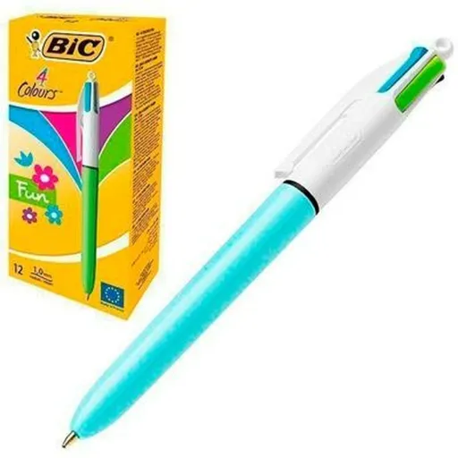 Conjunto de Canetas Bic Fun Azul Branco (12 Peças)