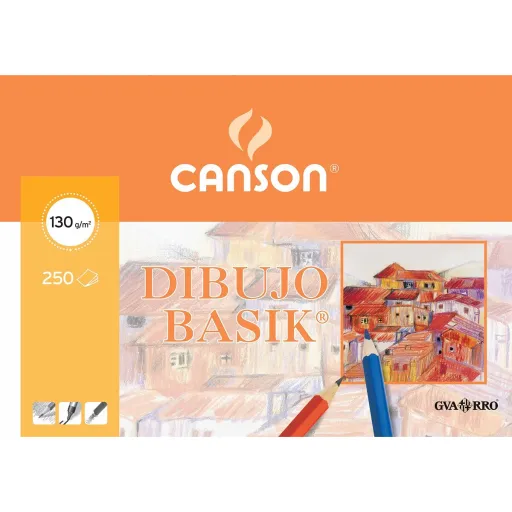 Papel de Desenho Canson Basik 250 Folhas Branco 250 Peças