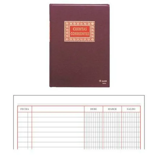 Livro de Contas DOHE 09908 100 Folhas A4 Castanho-Avermelhado