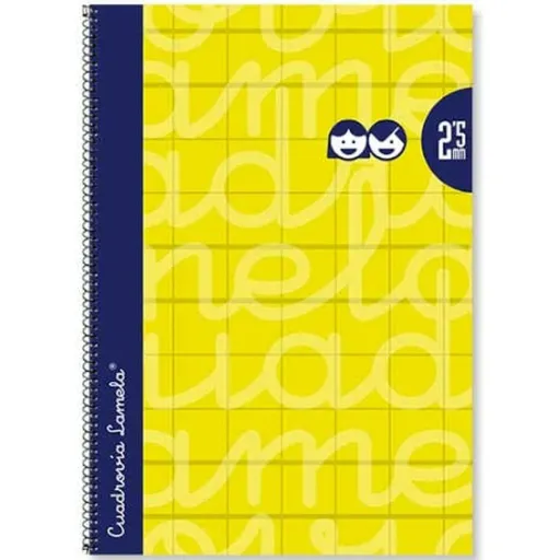 Caderno Lamela 4 mm Amarelo Din A4 5 Peças 80 Folhas