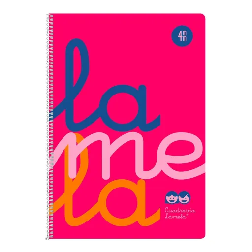 Caderno Lamela Cor de Rosa Din A4 5 Peças 80 Folhas