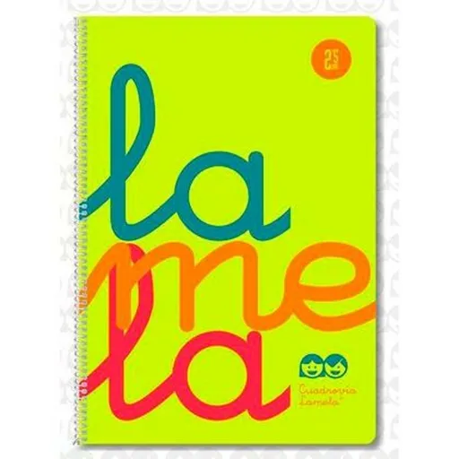 Caderno Lamela Fluor Amarelo Din A4 5 Peças 80 Folhas