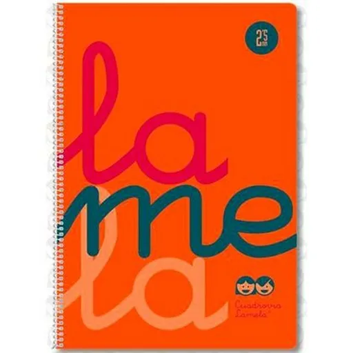 Caderno Lamela Fluor Laranja Din A4 5 Peças 80 Folhas