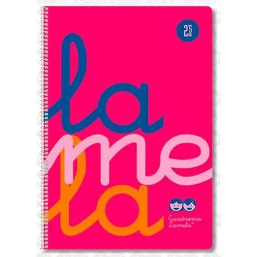 Caderno Lamela Fluor Cor de Rosa Din A4 5 Peças 80 Folhas