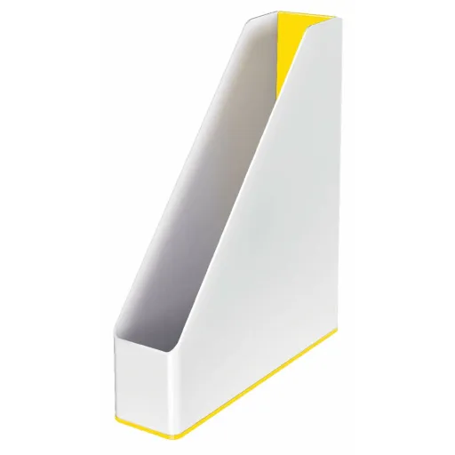 Porta-Revistas Leitz Amarelo Branco A4 Poliestireno 7,3 x 31,8 x 27,2 cm