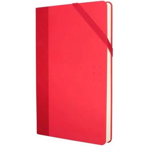 Caderno de Notas Milan Paperbook Branco Vermelho 21 x 14,6 x 1,6 cm