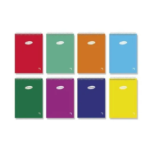 Caderno Pacsa Multicolor 1/8 10 Peças 80 Folhas