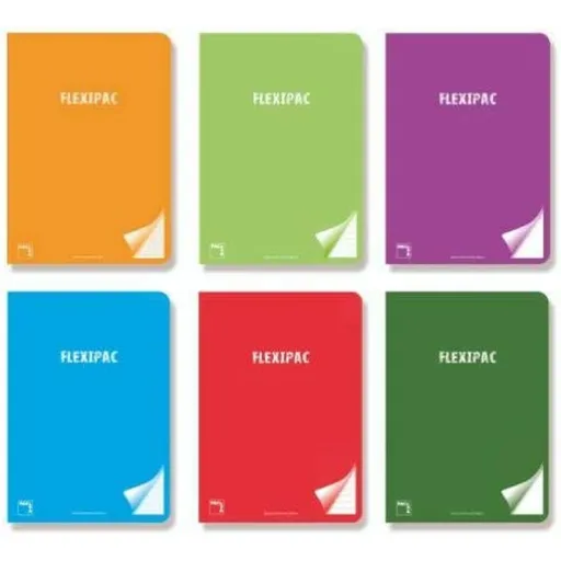 Caderno Pacsa 3,5 mm Riscas Multicolor A4 48 Folhas (6 Peças)