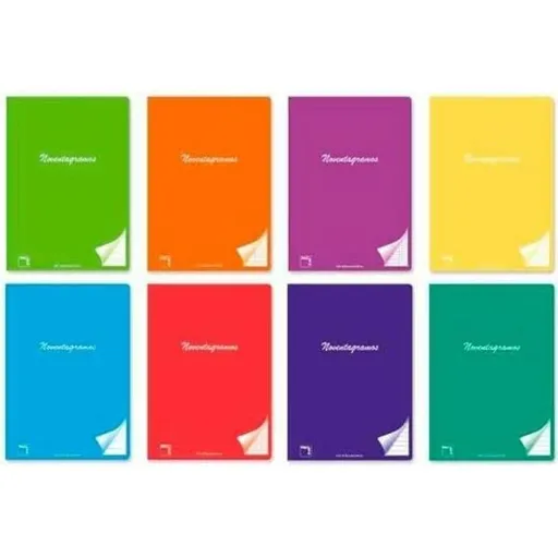 Caderno Pacsa Multicolor Quadrícula Impressa 4 mm A4 48 Folhas (6 Peças)