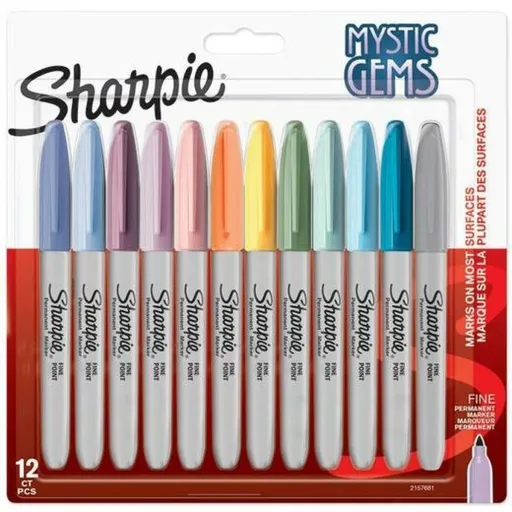 Conjunto de Canetas de Feltro Sharpie Mystic Gems 12 Peças Pastel