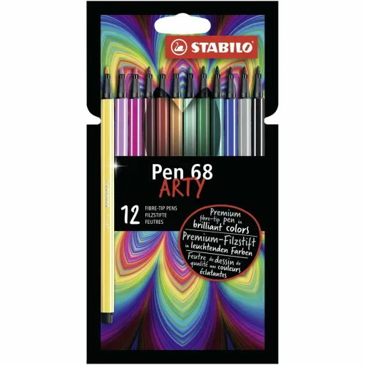 Conjunto de Canetas de Feltro Stabilo Pen 68 ARTY 12 Peças Multicolor