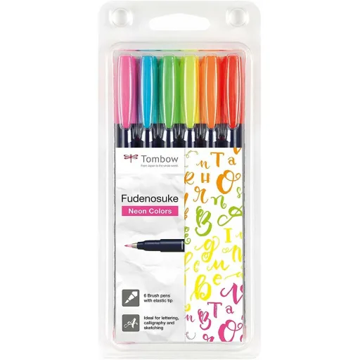 Conjunto de Canetas de Feltro Tombow Fudenosuke Multicolor